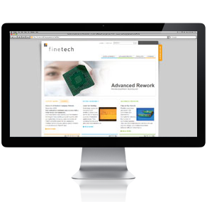 Die Startseite der Finetech-Vertriebsportal Webseite