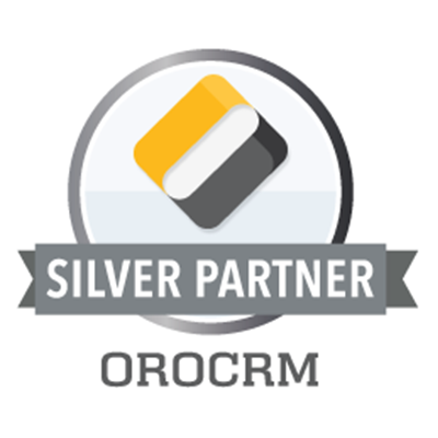 Logo der Auszeichnung "Silver Partner" von OroCRM.