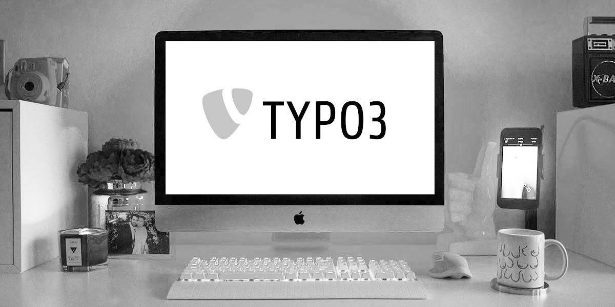 Bildschirm mit TYPO3 Logo