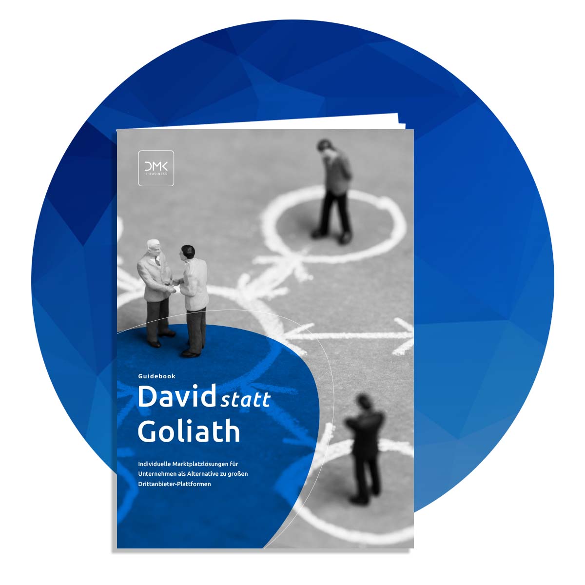 Guidebook "David statt Goliath" vor blauem Hintergrund