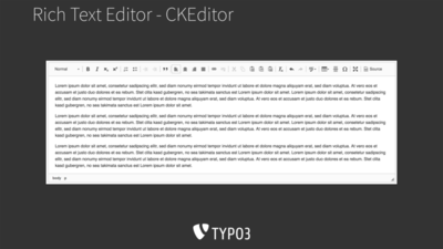 TYPO3 Rich Text Editor