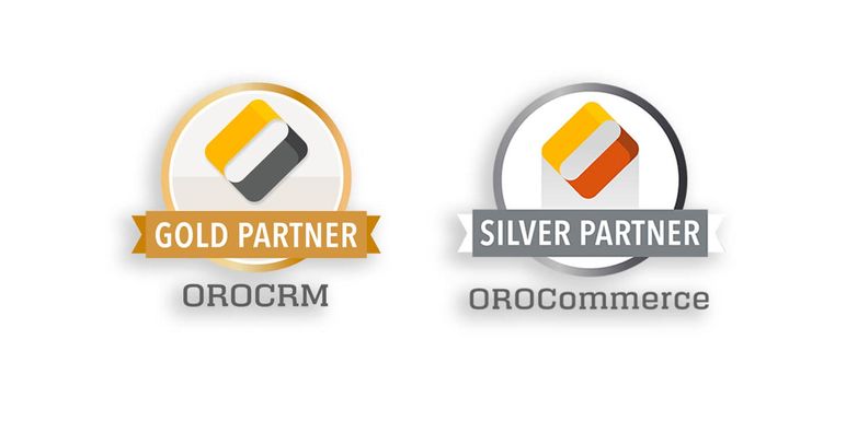 Logo OroCRM GoldPartner und OroCommerce Silver Partner