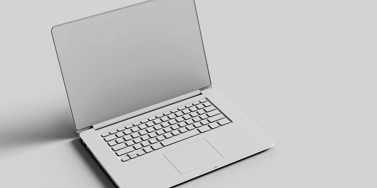 Laptop in minimalistischem Design